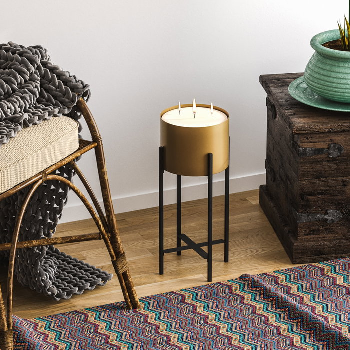 Aberto Design Maceta Decorativa GED-026-A Negro y Dorado